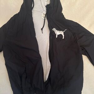 PINK Victoria's Secret Black Bomber Jacket